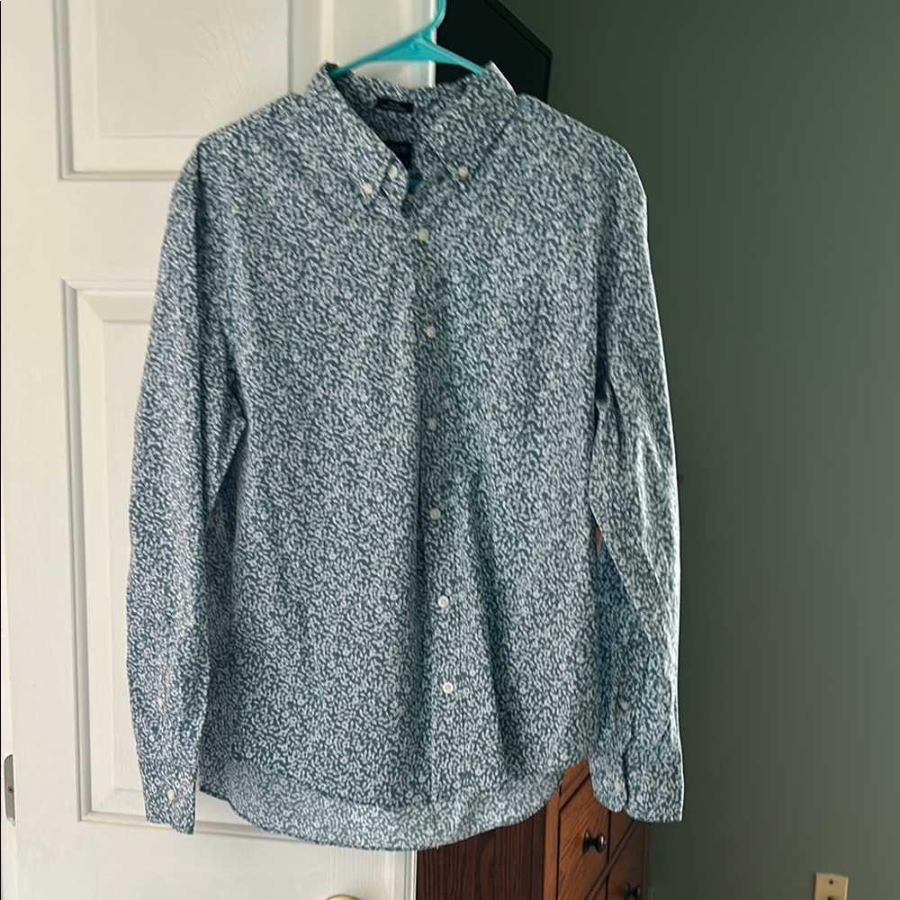 Men's Blue Patterned Shirt